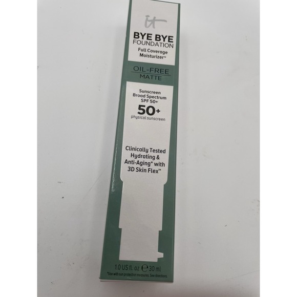 IT Cosmetics Bye Bye Foundation OilFree Matte SPF 50+ Sunscreen MSRP $47 Ex 3/27 - Picture 1 of 5